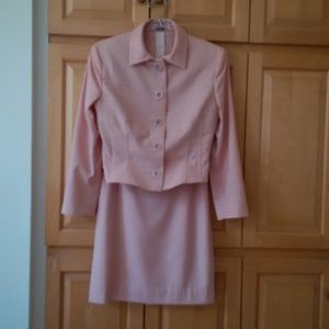 Gianni Versace Couture Pink/ White Skirt Suit S8